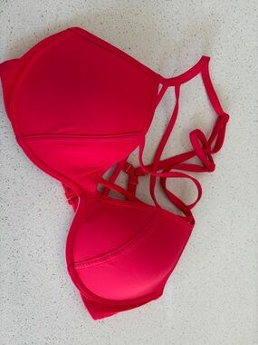 Victoria's Secret Bright Pink Strappy Bikini Top